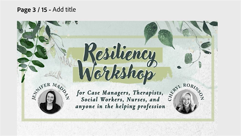 Resiliency Workshop - September 19, 19 September | Event in Peterborough | AllEvents