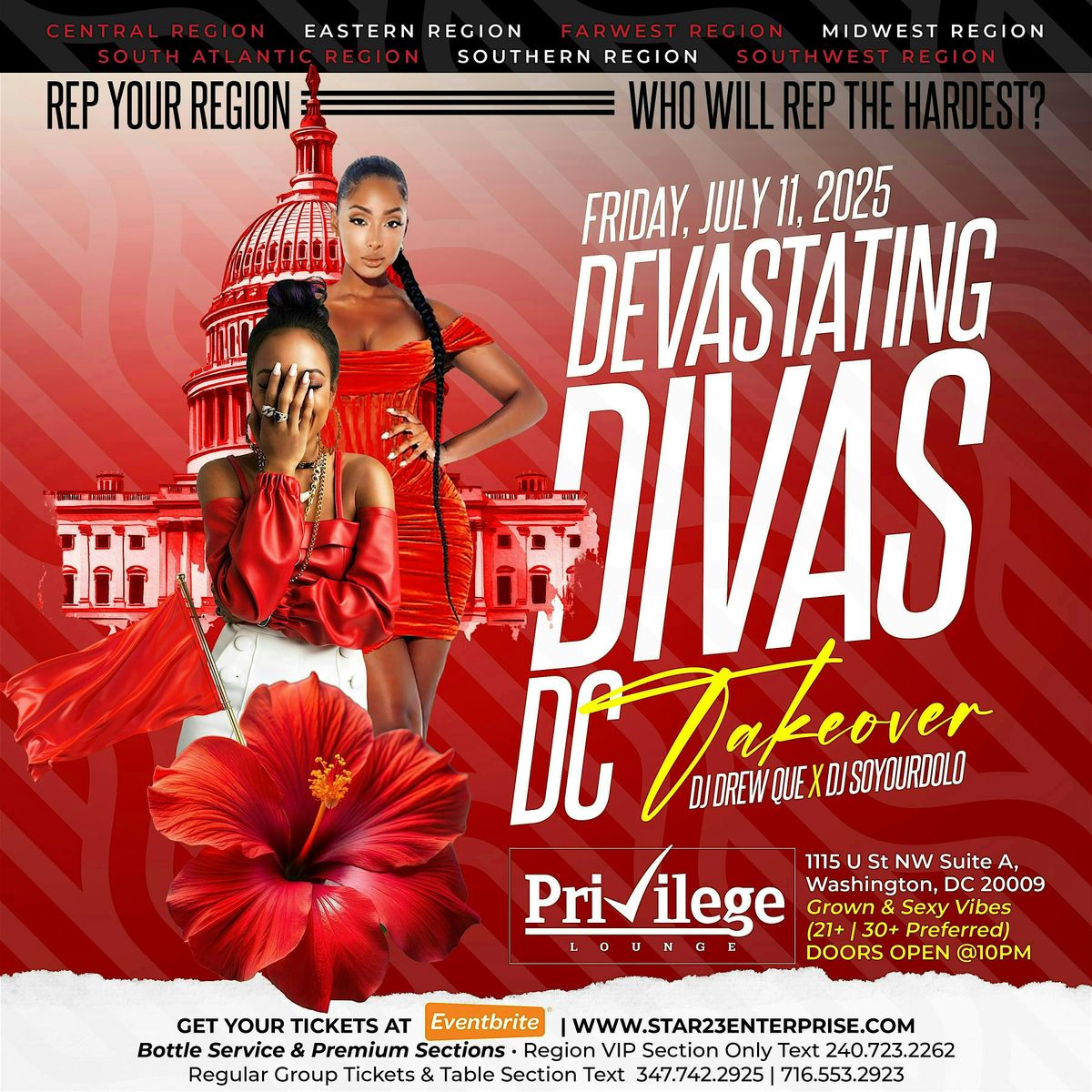 REP YOUR REGION: The Devastating Divas DC Takeover, 11 July | Event in Washington | AllEvents