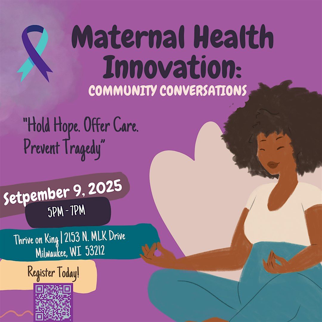 Maternal Health Innovation: Community Conversations, 9 September | Event in Milwaukee | AllEvents
