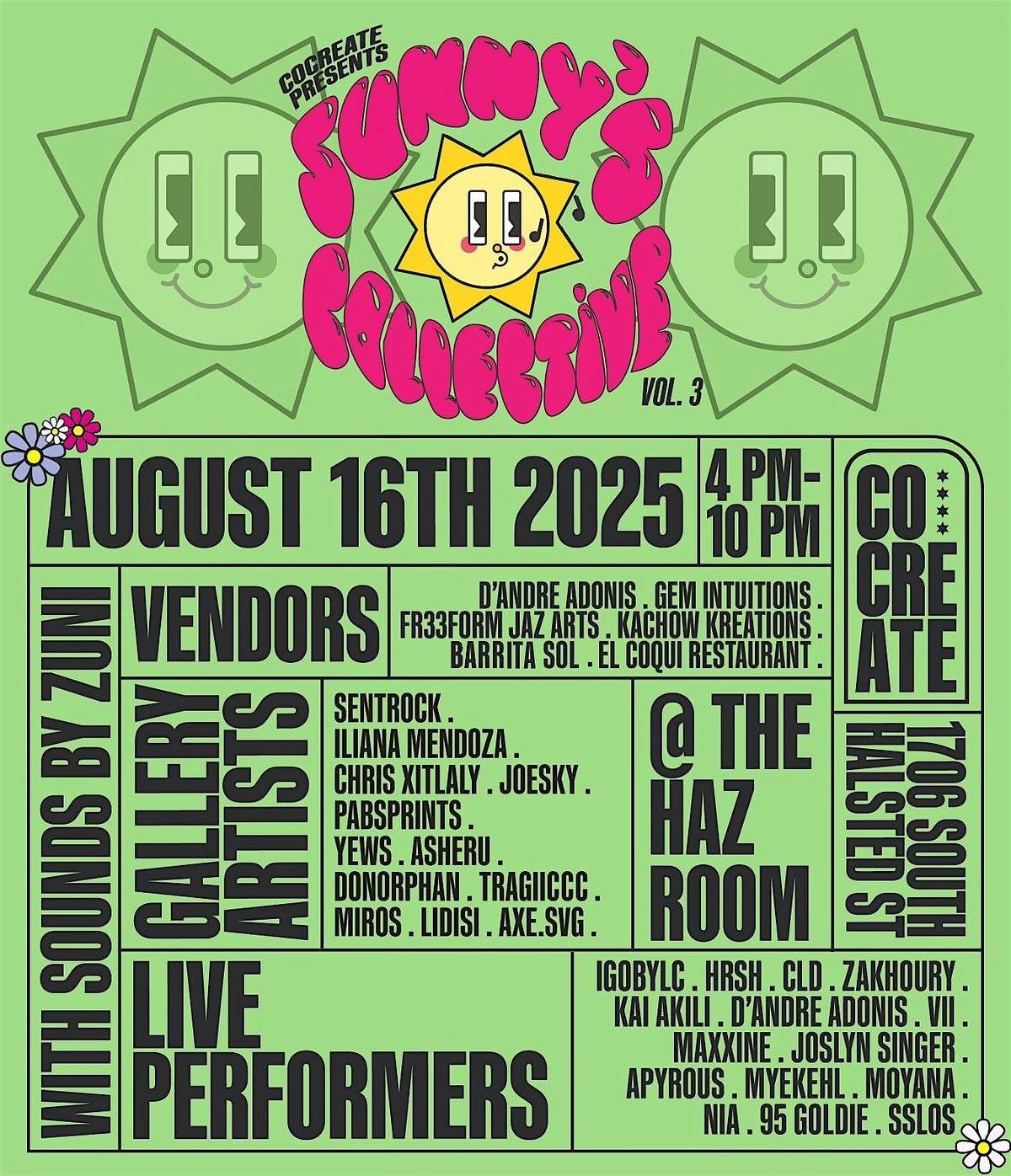 Sunny’s Collective Vol. 3, 16 August | Event in Chicago | AllEvents