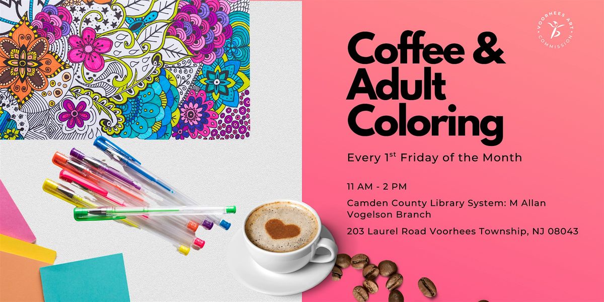 Coffee & Adult Coloring, 6 June | Event in Voorhees Township | AllEvents