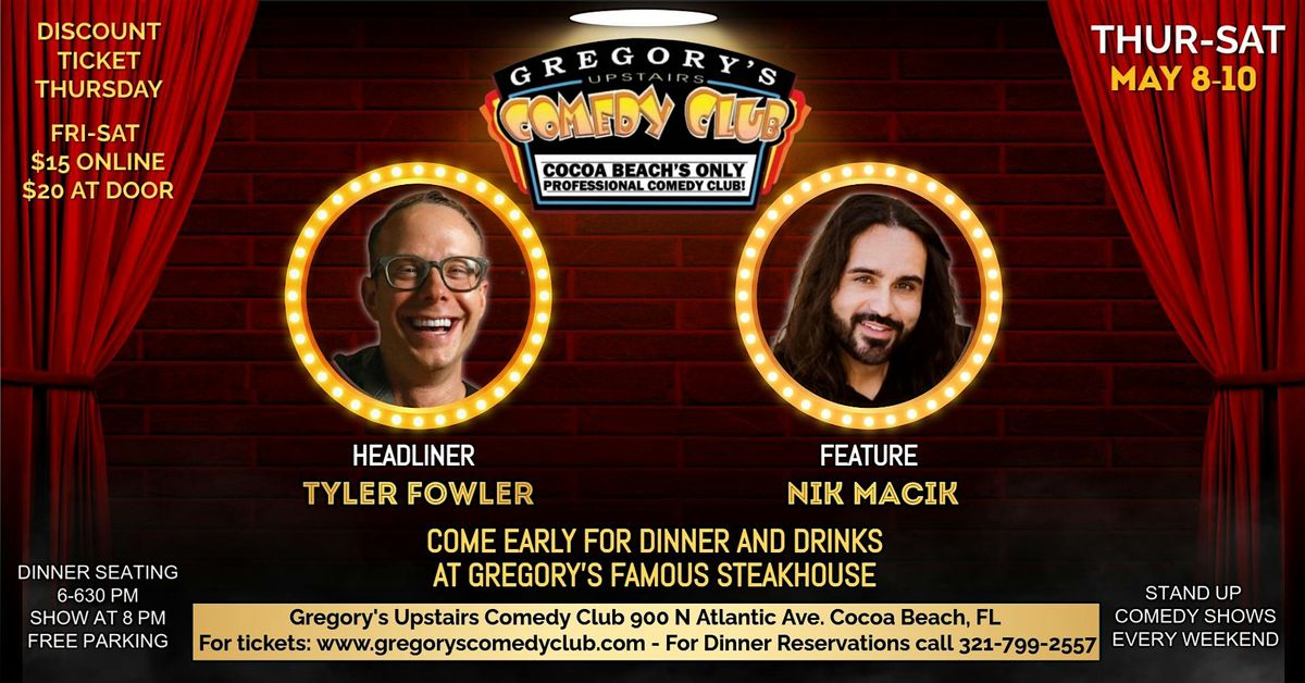 Thur May 8 - Sat May 10   Gregory's Comedy Club | Event in Cocoa Beach | AllEvents