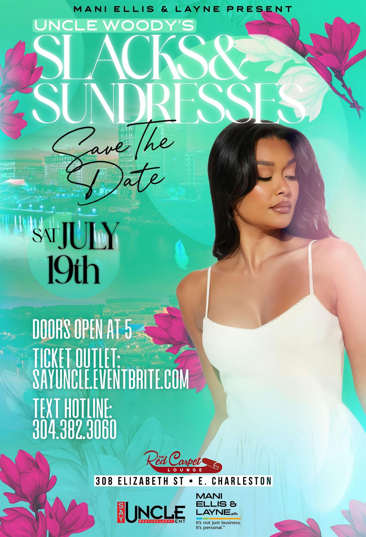 MANI ELLIS & LAYNE PRESENT UNCLE WOODY'S SLACKS & SUNDRESSES #SNS, 19 July | Event in Charleston | AllEvents