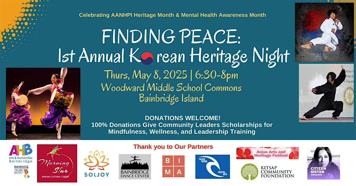 Finding Peace: 1st Annual Korean Heritage Night | Event in Bainbridge Island | AllEvents