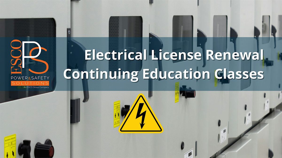 Electrical License Renewal Continuing Education Classes, 12 November | Event in Marion | AllEvents