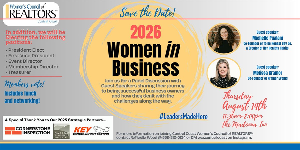 The Power of Women In Business, 14 August | Event in San Luis Obispo | AllEvents