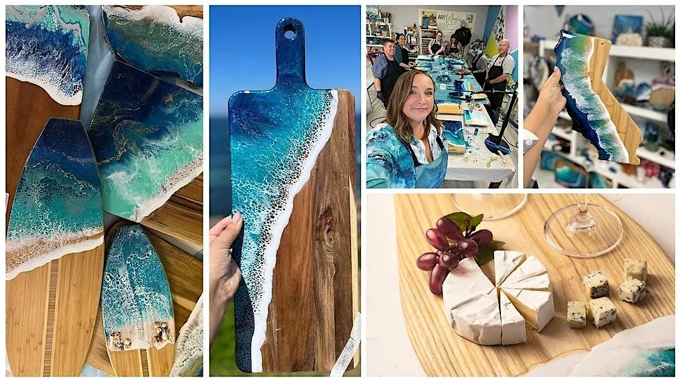 Epoxy Resin Art Class: Ocean Cheese Board - Classic | Oceanside | Event in Oceanside | AllEvents
