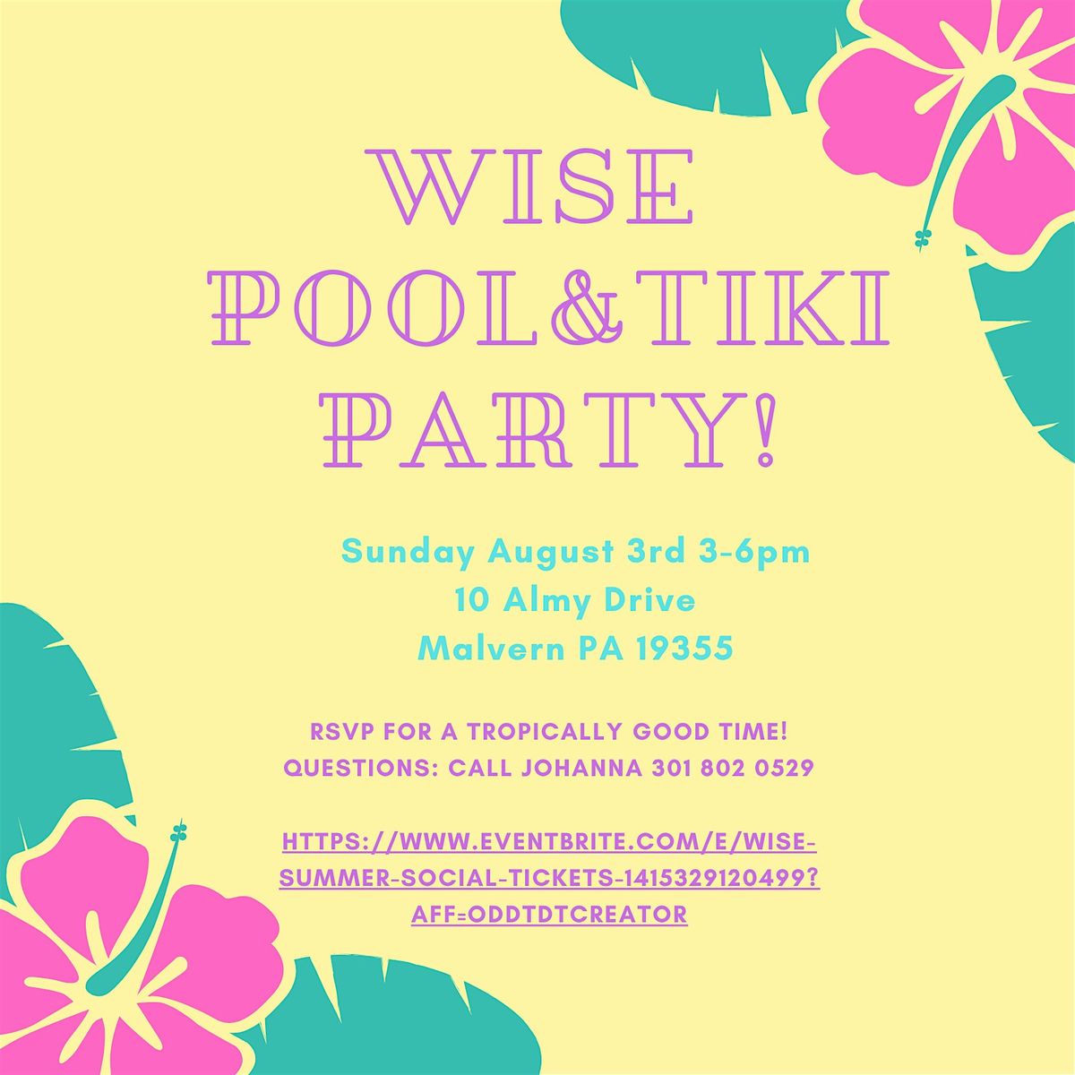 WISE Summer Social, 3 August | Event in Malvern | AllEvents
