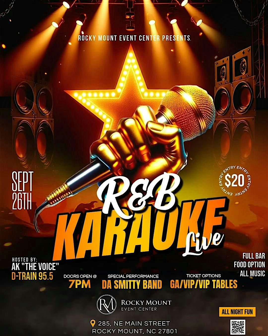 R&B Live Karaoke, 26 September | Event in Rocky Mount | AllEvents