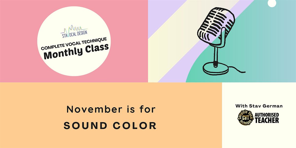 Vocal Tune-Up with CVT: Sound Color, 22 November | Event in New York | AllEvents