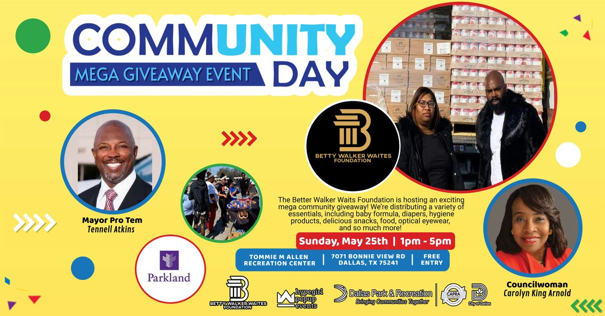 Community Day & Mega Giveaway Event, 25 May | Event in Dallas | AllEvents