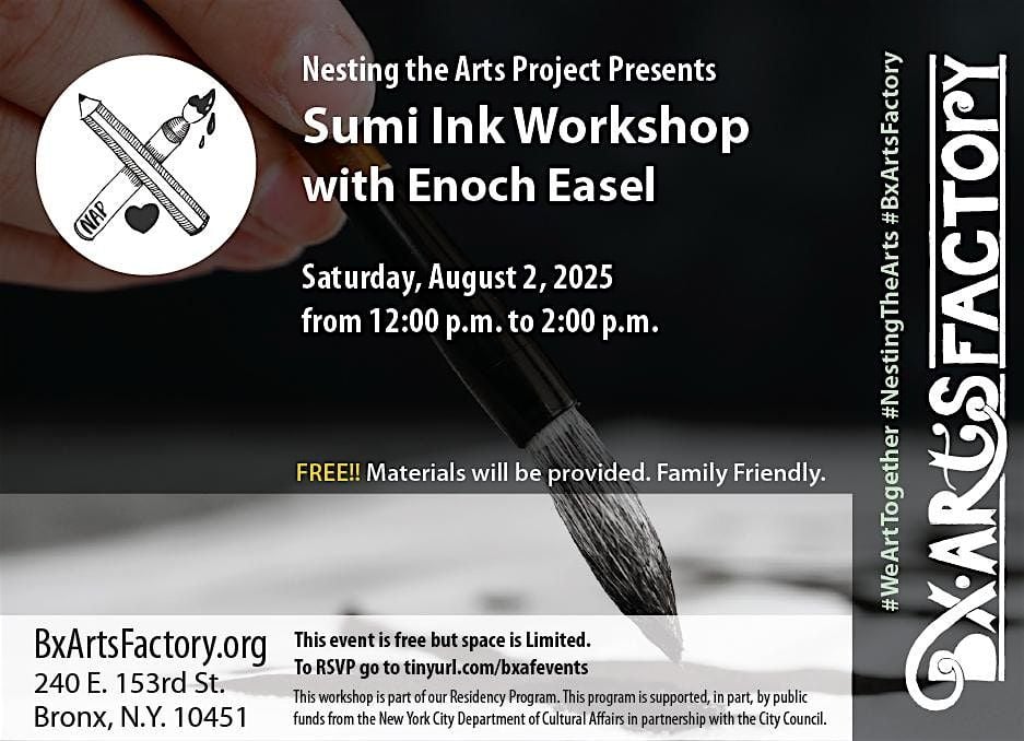 Sumi Ink Workshop, 2 August | Event in Bronx | AllEvents
