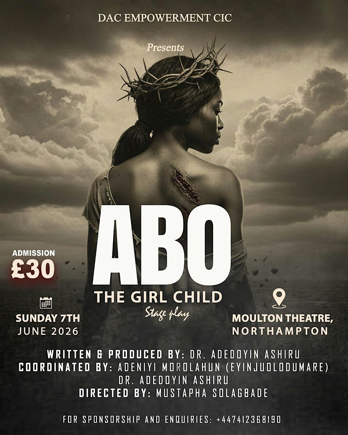 ABO THE GIRL CHILD, 7 June | Event in Moulton | AllEvents