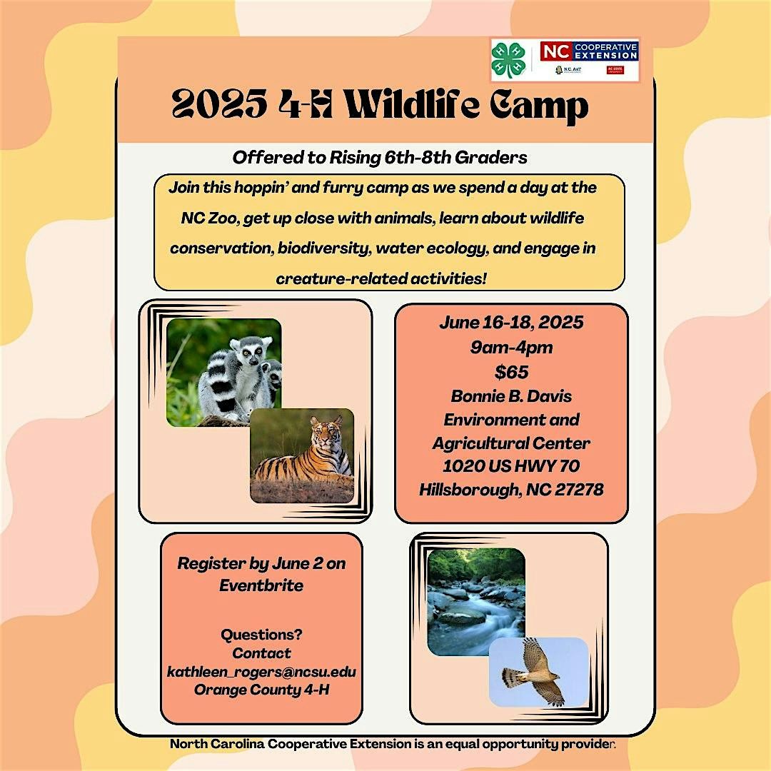 Wildlife 4-H Camp, 16 June | Event in Hillsborough | AllEvents