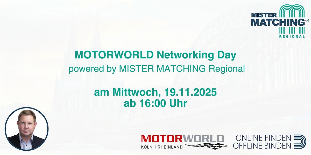 Motorworld Networking Day, 19 November | Event in Köln | AllEvents