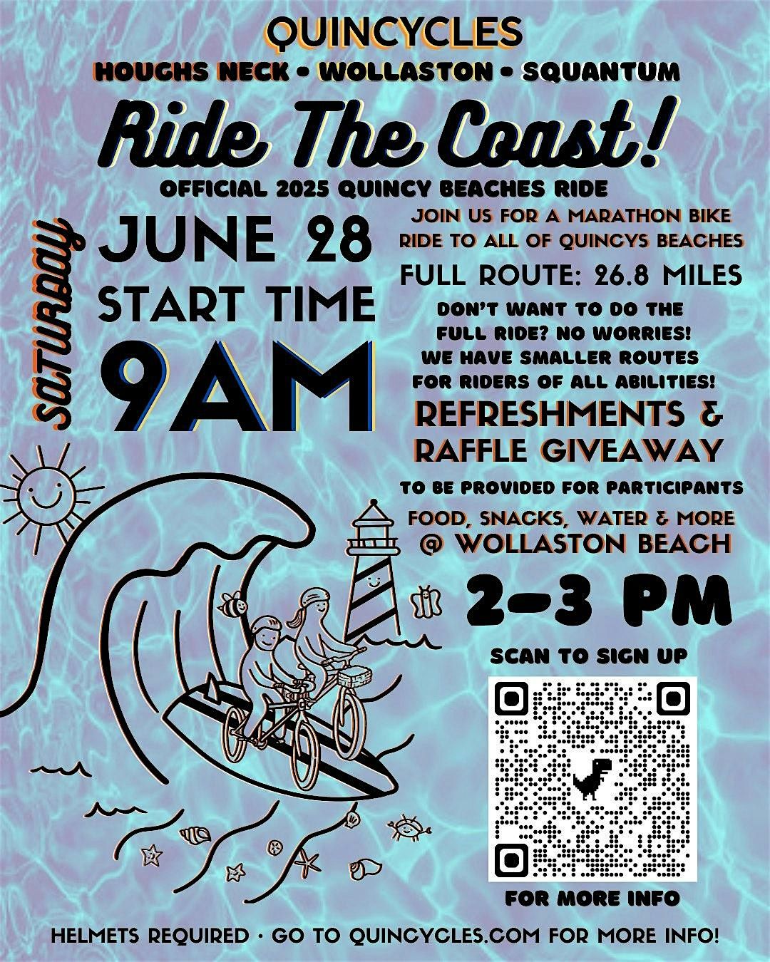 Ride The Coast! Quincy Beaches Ride, 28 June | Event in Quincy | AllEvents