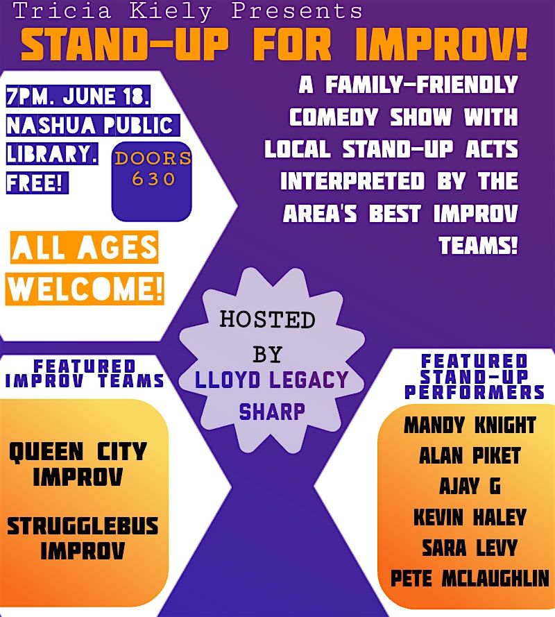 Stand-Up for Improv!, 18 June | Event in Nashua | AllEvents