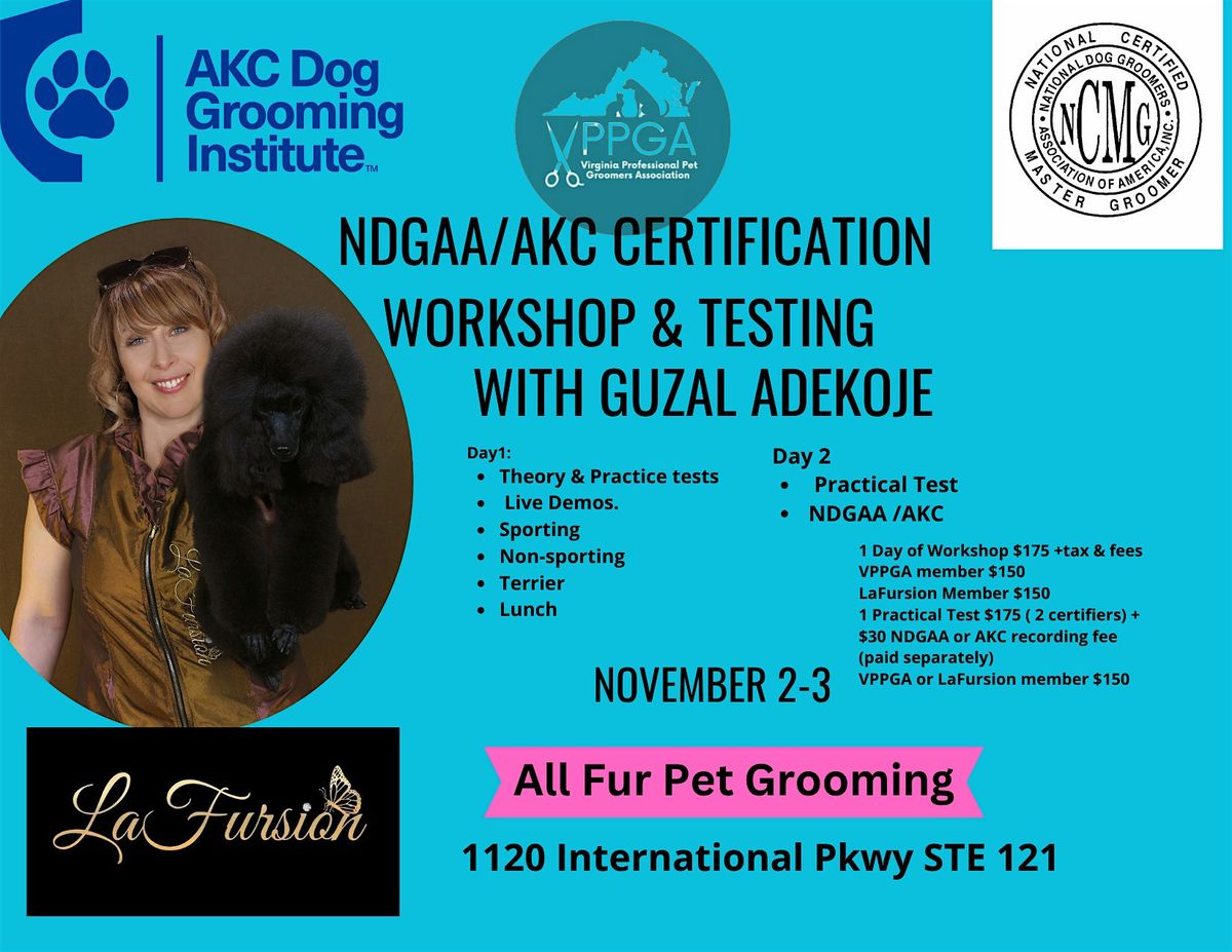 Set yourself for Success VA. NDGAA/AKC Workshop and Groomer Certification, 2 November | Event in Fredericksburg