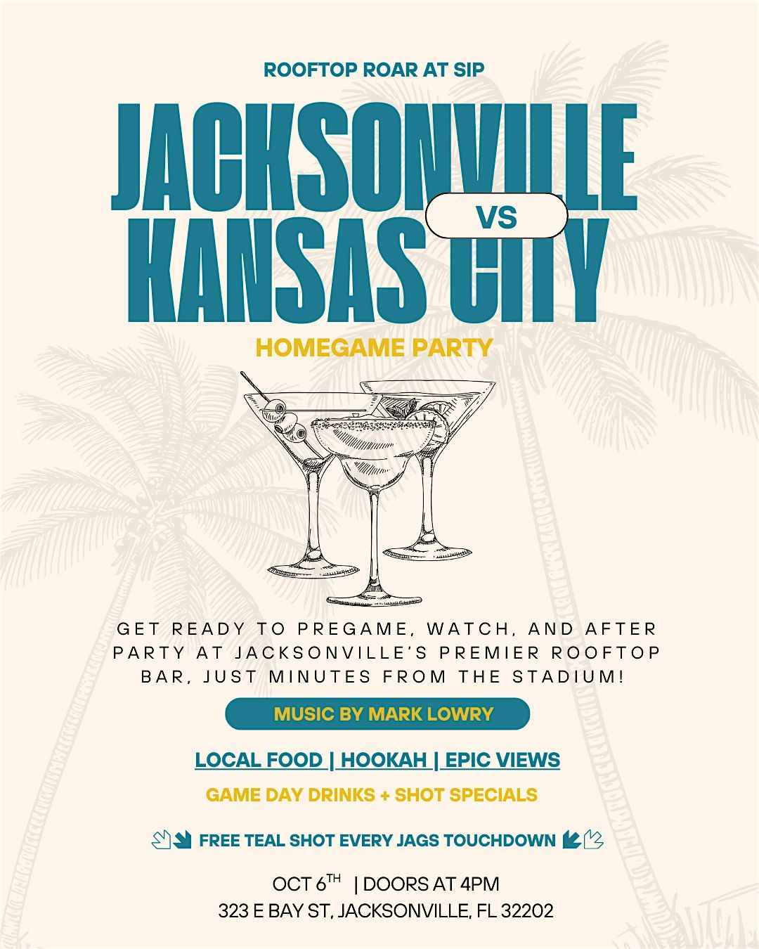 Rooftop Roar at SIP | Jags Home Game Party vs Chiefs | Event in Jacksonville | AllEvents