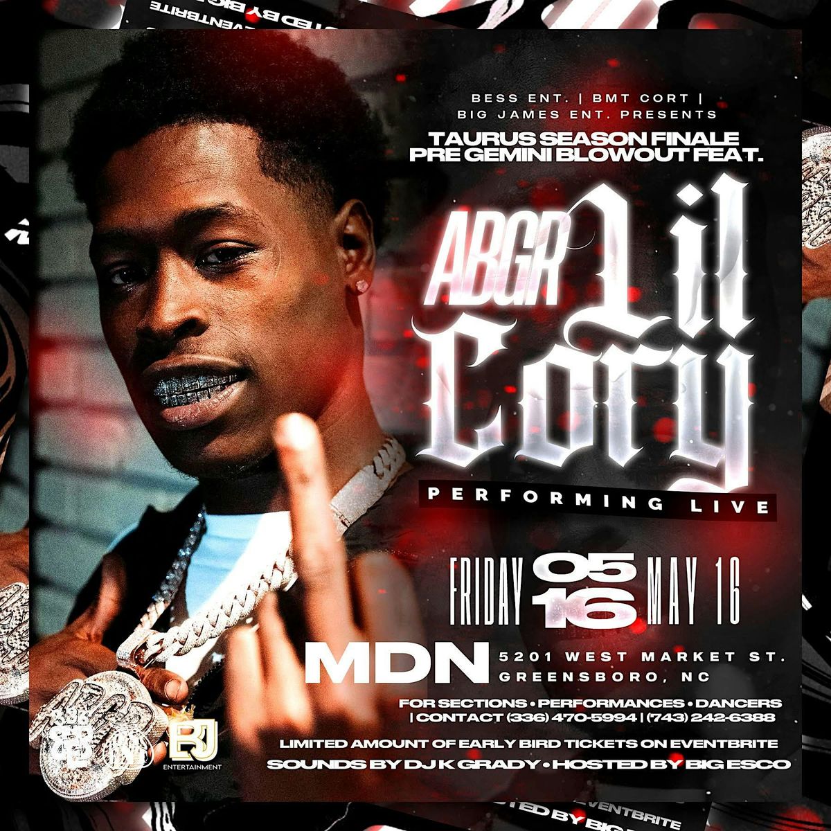 ABGR LIL CORY LIVE @ MDN GREENSBORO, 16 May | Event in Greensboro | AllEvents