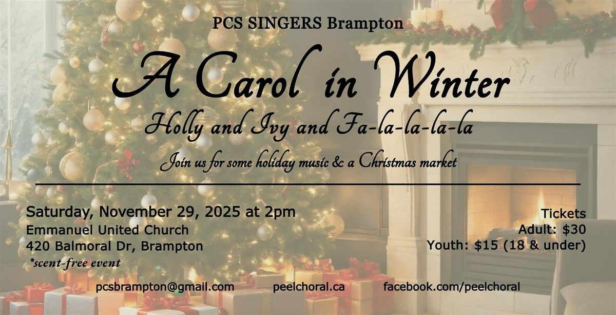 A Carol in Winter Concert, 29 November | Event in Brampton | AllEvents
