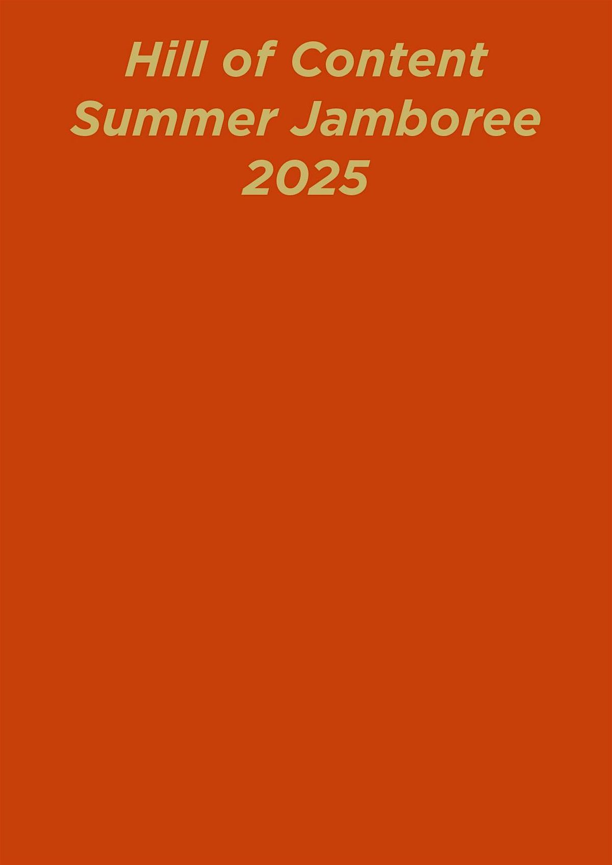 Hill of Content Summer Jamboree 2025, 10 December | Event in Melbourne | AllEvents