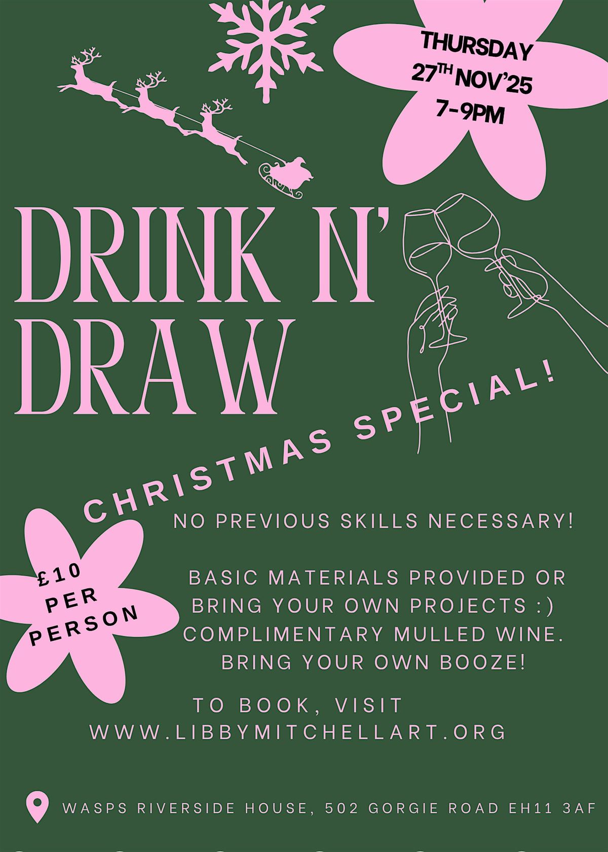 Drink n' Draw - Christmas Special!, 27 November | Event in Edinburgh | AllEvents