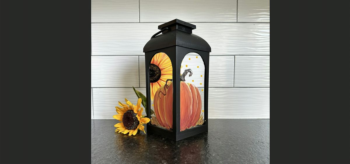 Halloween Pumpkin & Sunflower Black LED Candle Lantern  Art Sip Class, 22 October | Event in Akron | AllEvents
