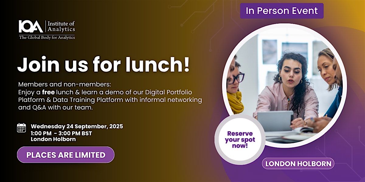 Join us for Free lunch! & Demo of our Digital Portfolio, 24 September | Event in London | AllEvents