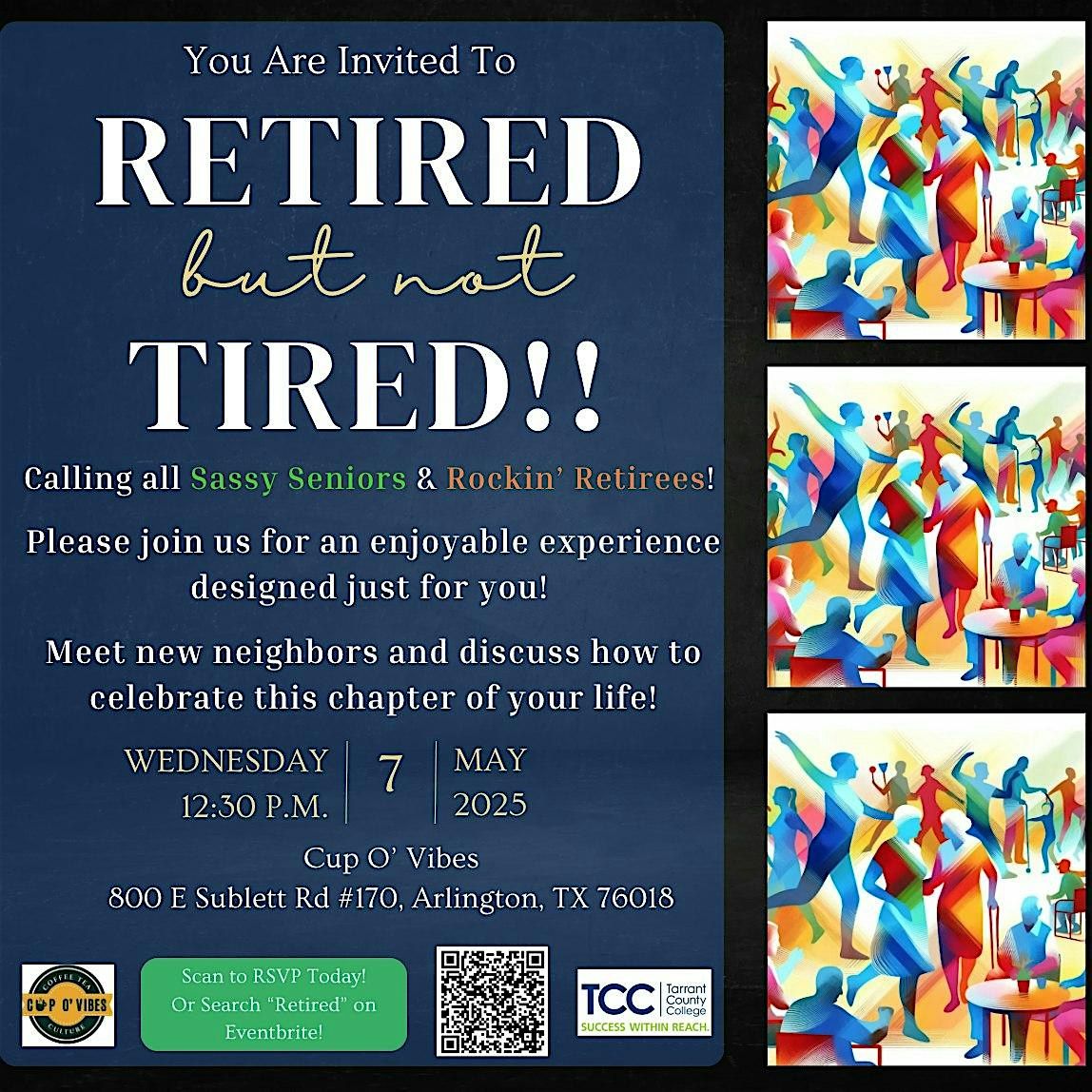 Retired, But Not Tired, 7 May | Event in Arlington | AllEvents