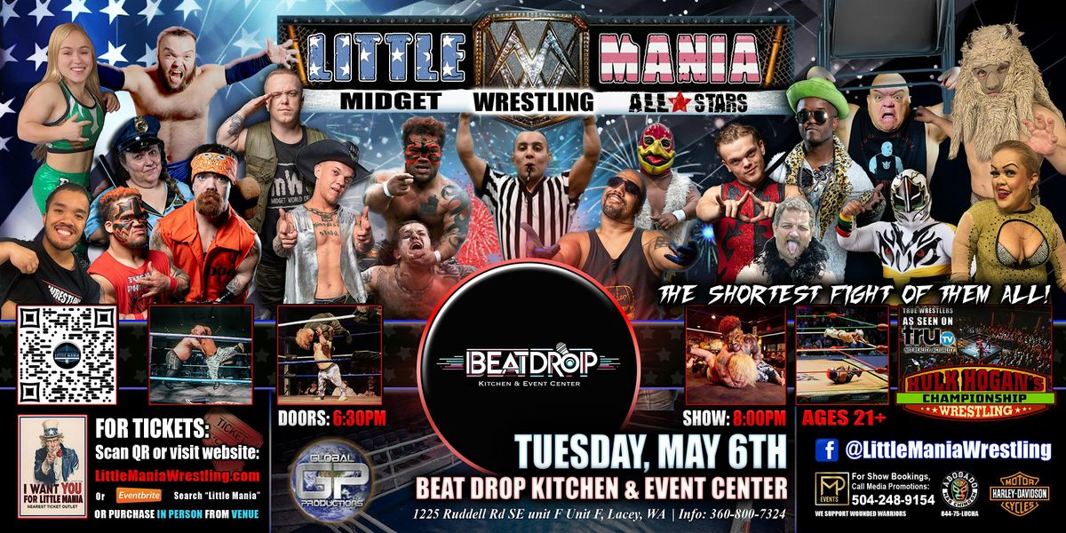 Lacey, WA - Little Mania Midget Wrestling @Beat Drop Kitchen & Event Center, 6 May | Event in Lacey | AllEvents