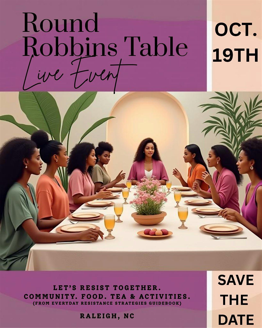 Round Robbins Table: Live Event, 19 October | Event in Raleigh | AllEvents
