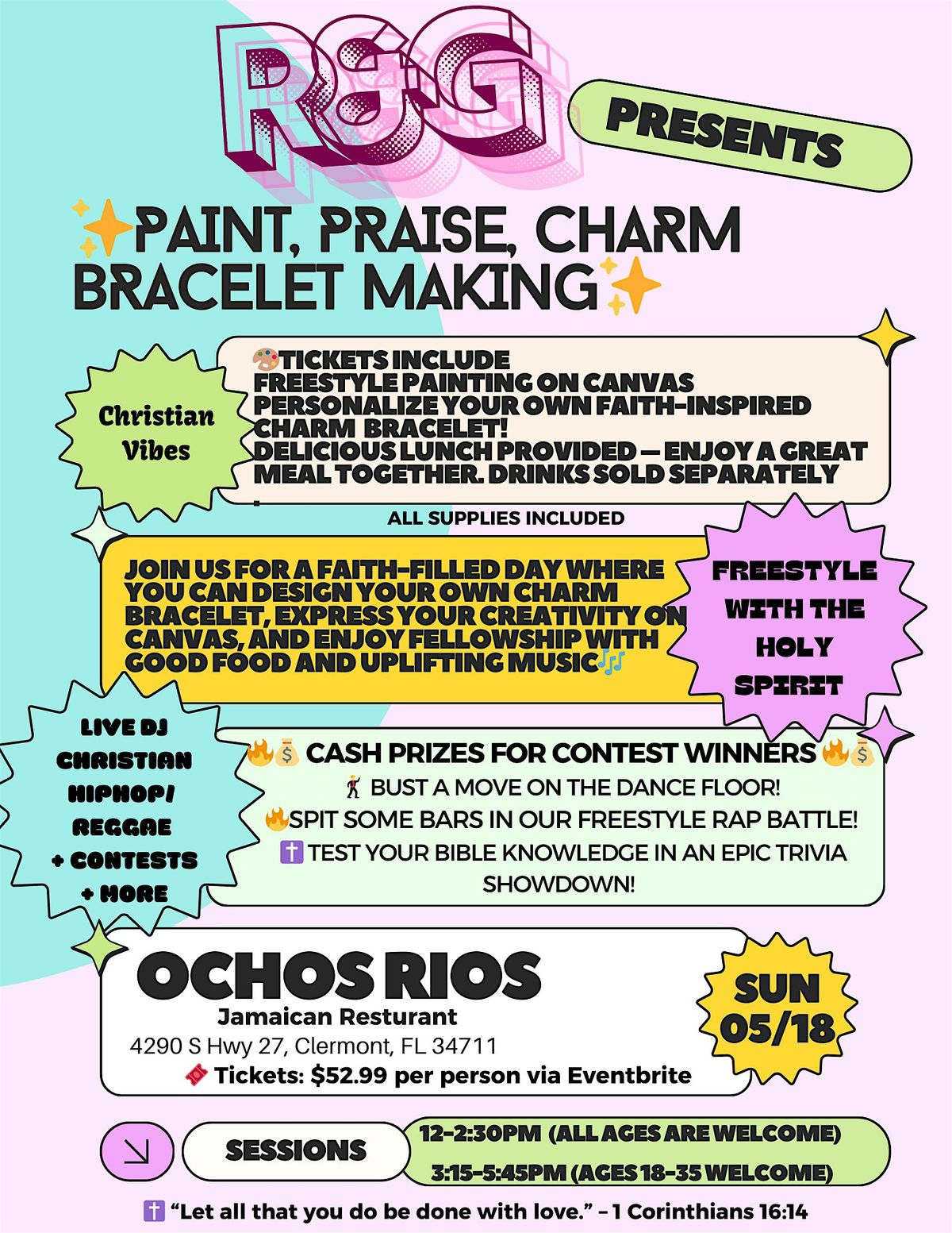 PAINT, PRAISE, CHARM BRACELET MAKING, 18 May | Event in Clermont | AllEvents