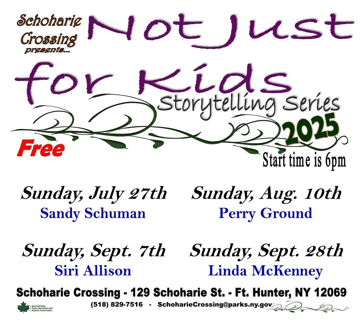 Not Just for Kids Storytelling with Siri Allison, 7 September | Event in Fort Hunter | AllEvents