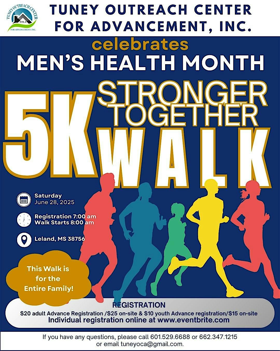 5K Stronger Together Walk celebrating Men's Health Month, 28 June | Event in Leland | AllEvents