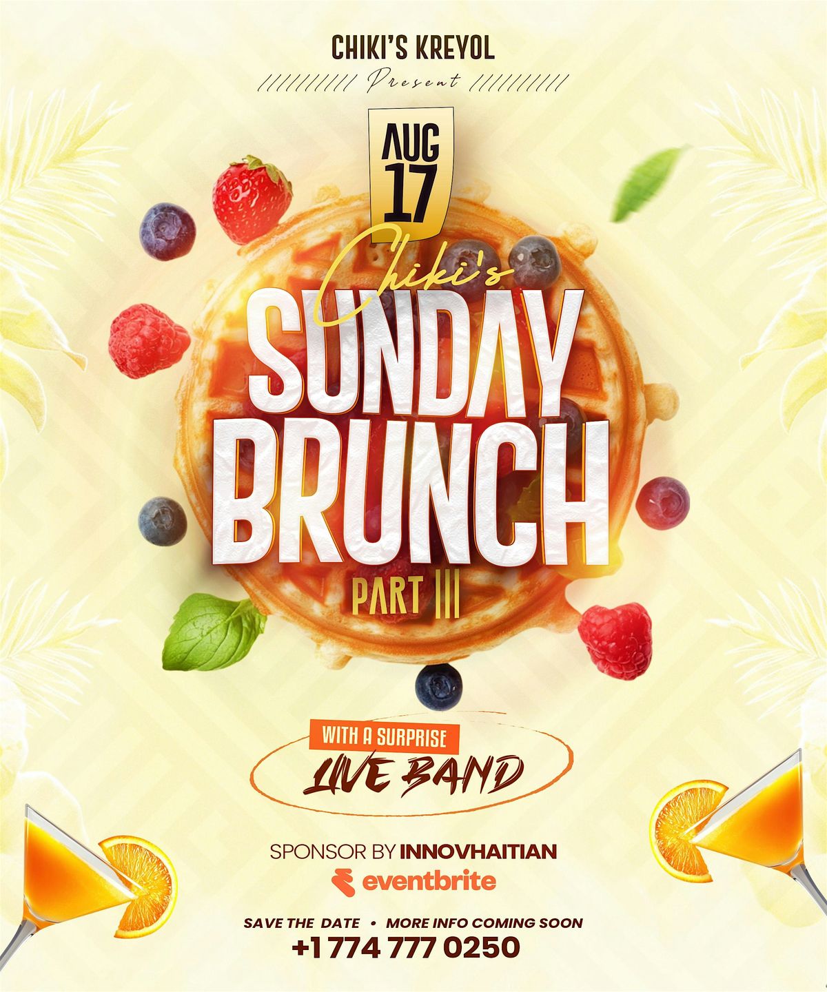 Chiki``````  s Kreyol Sunday Brunch Part3 (Live band), 17 August | AllEvents