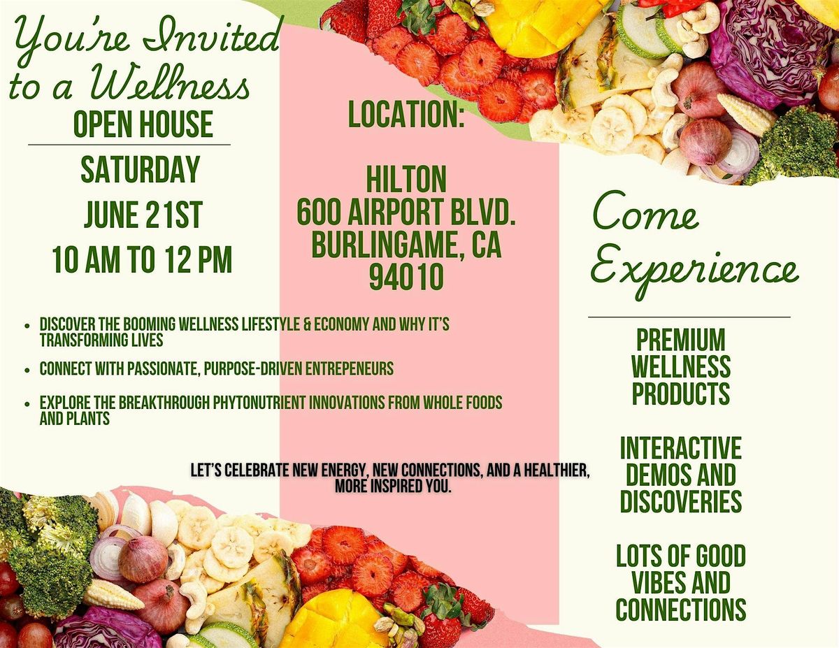 Wellness Open House, 21 June | Event in Burlingame | AllEvents