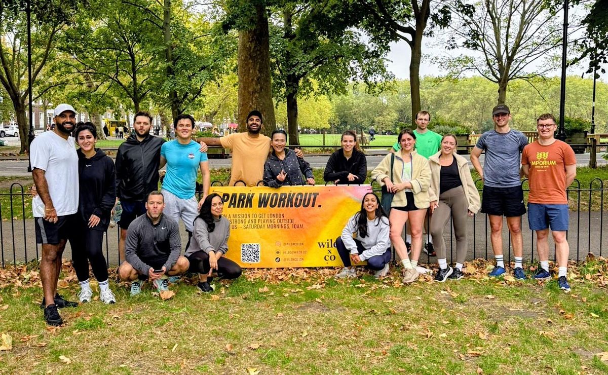 HIIT Park Workout from WILD x CO, Highbury Fields, London,