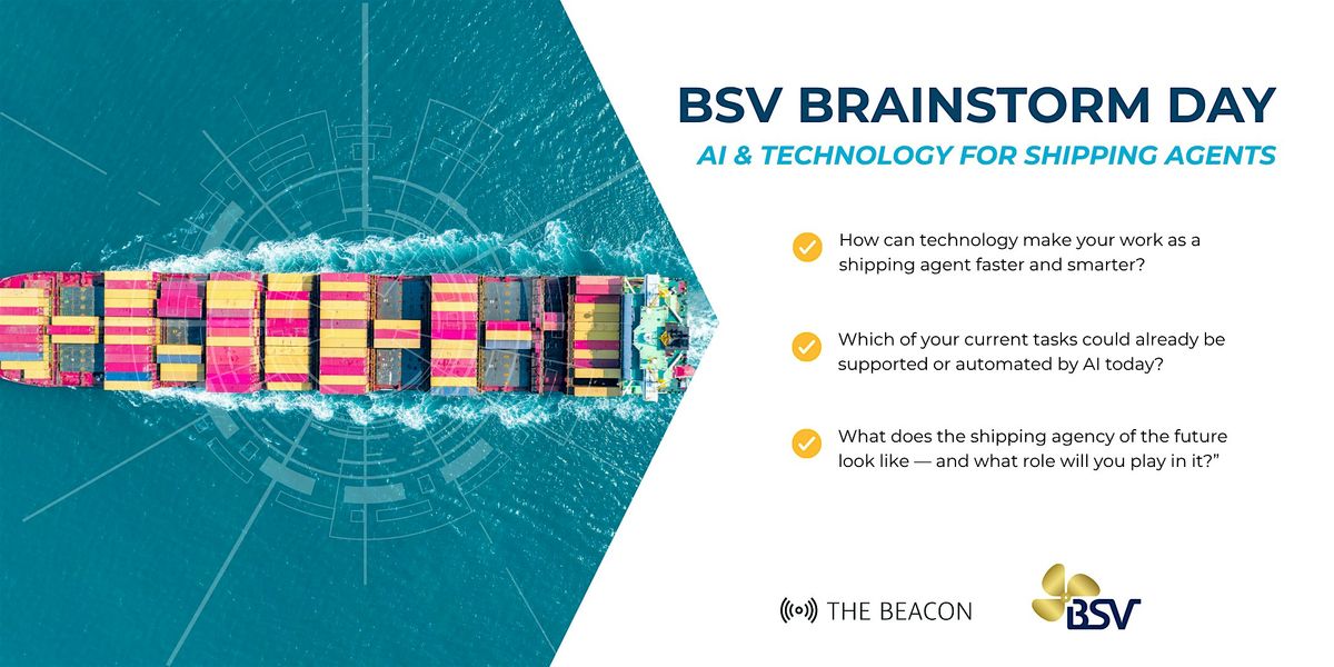 BSV Brainstorm Day - AI & Technology for Shipping Agents, 4 December | Event in Antwerpen | AllEvents
