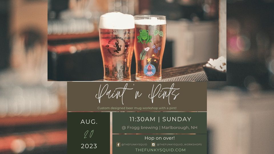 Paintn Pints Frogg Brewing Marlborough, NH, Frogg Brewing