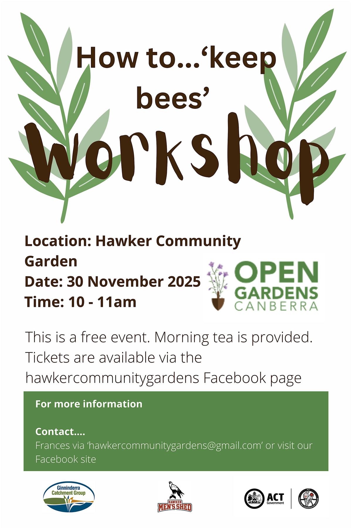 Bees in your garden, 30 November | Event in Hawker | AllEvents