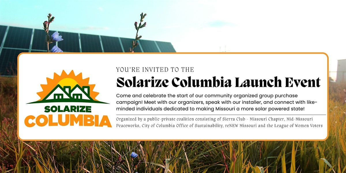 Solarize Columbia Launch Event, 10 July | Event in Columbia | AllEvents