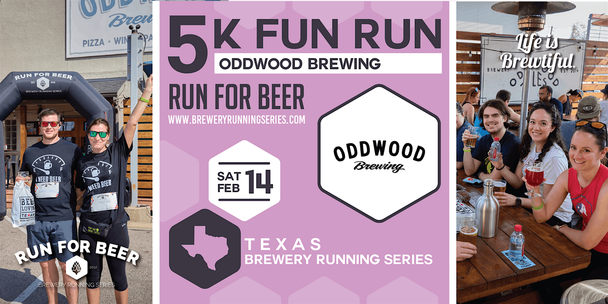 5k Beer Run x Oddwood Brewing | '25-'26 Texas Brewery Running Series, 14 February | Event in Austin | AllEvents