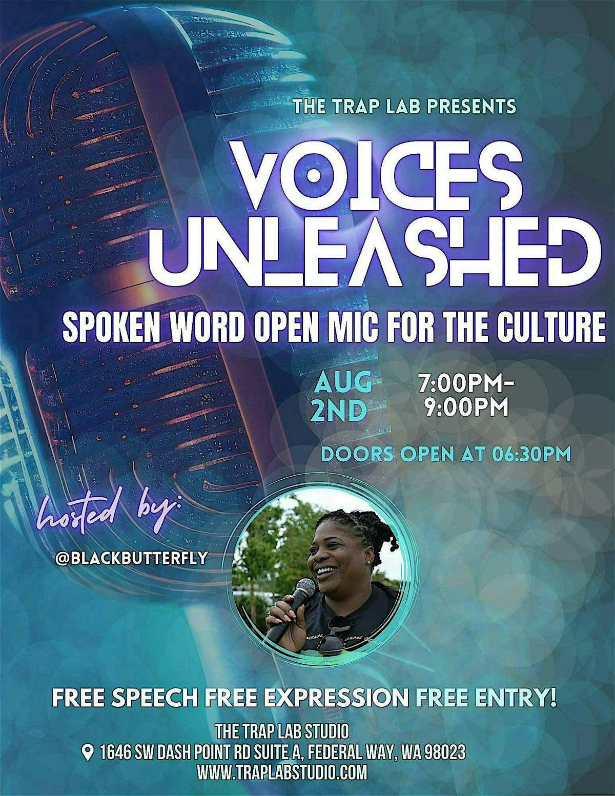 Voices Unleashed: Spoken Word Open Mic for the Culture, 2 August | Event in Federal Way | AllEvents