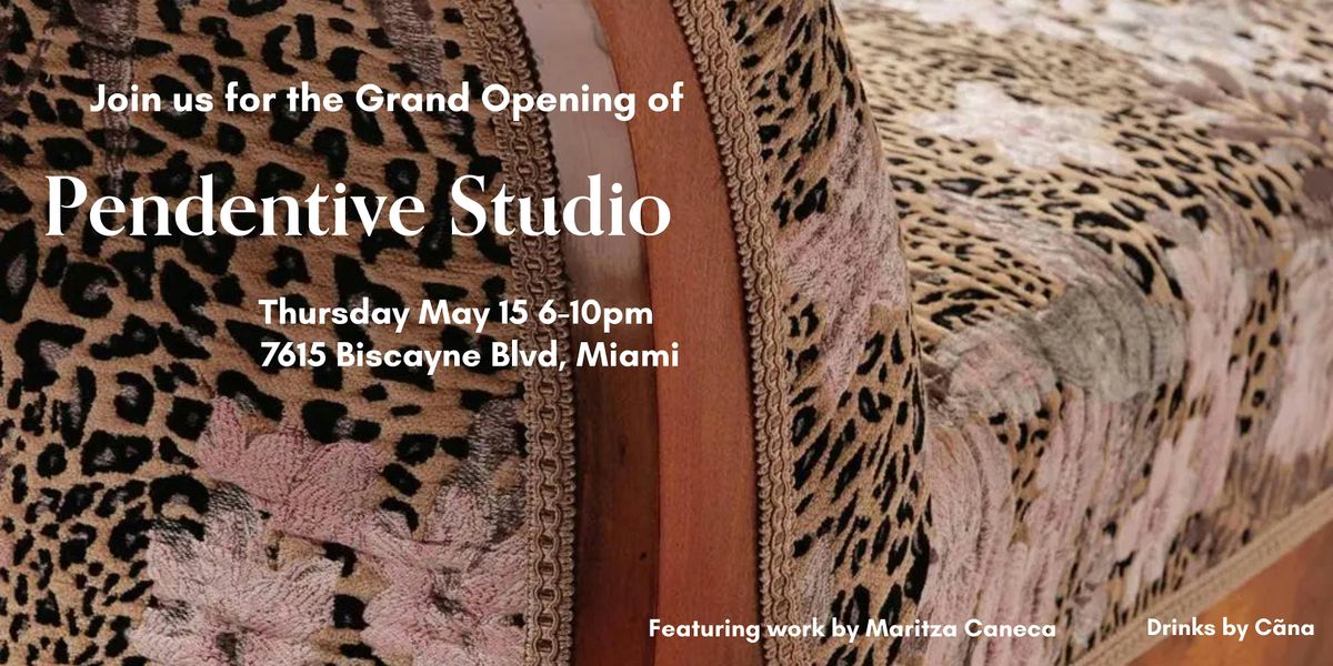 Pendentive Studio Grand Opening, 15 May | Event in Miami | AllEvents