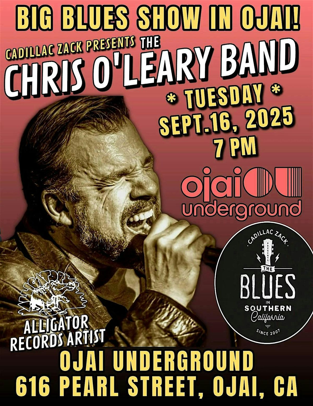CHRIS O'LEARY BAND - Blues Harmonica Master - in OJAI, CA!, 16 September | Event in Ojai | AllEvents
