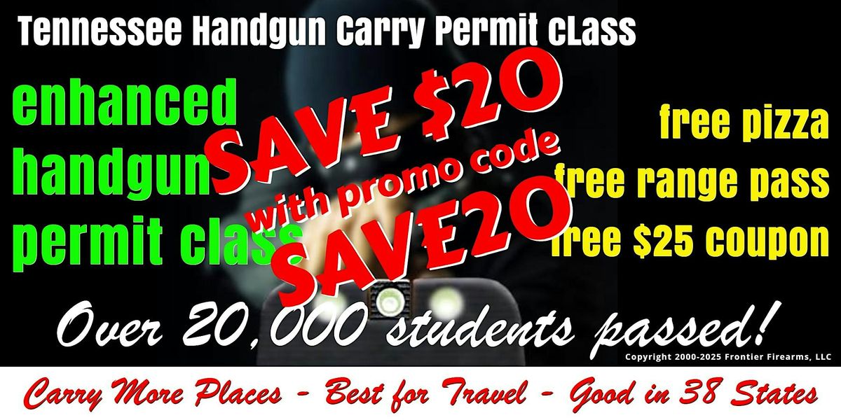 Tennessee Enhanced Handgun Carry Permit Classes | Event in Kingston | AllEvents