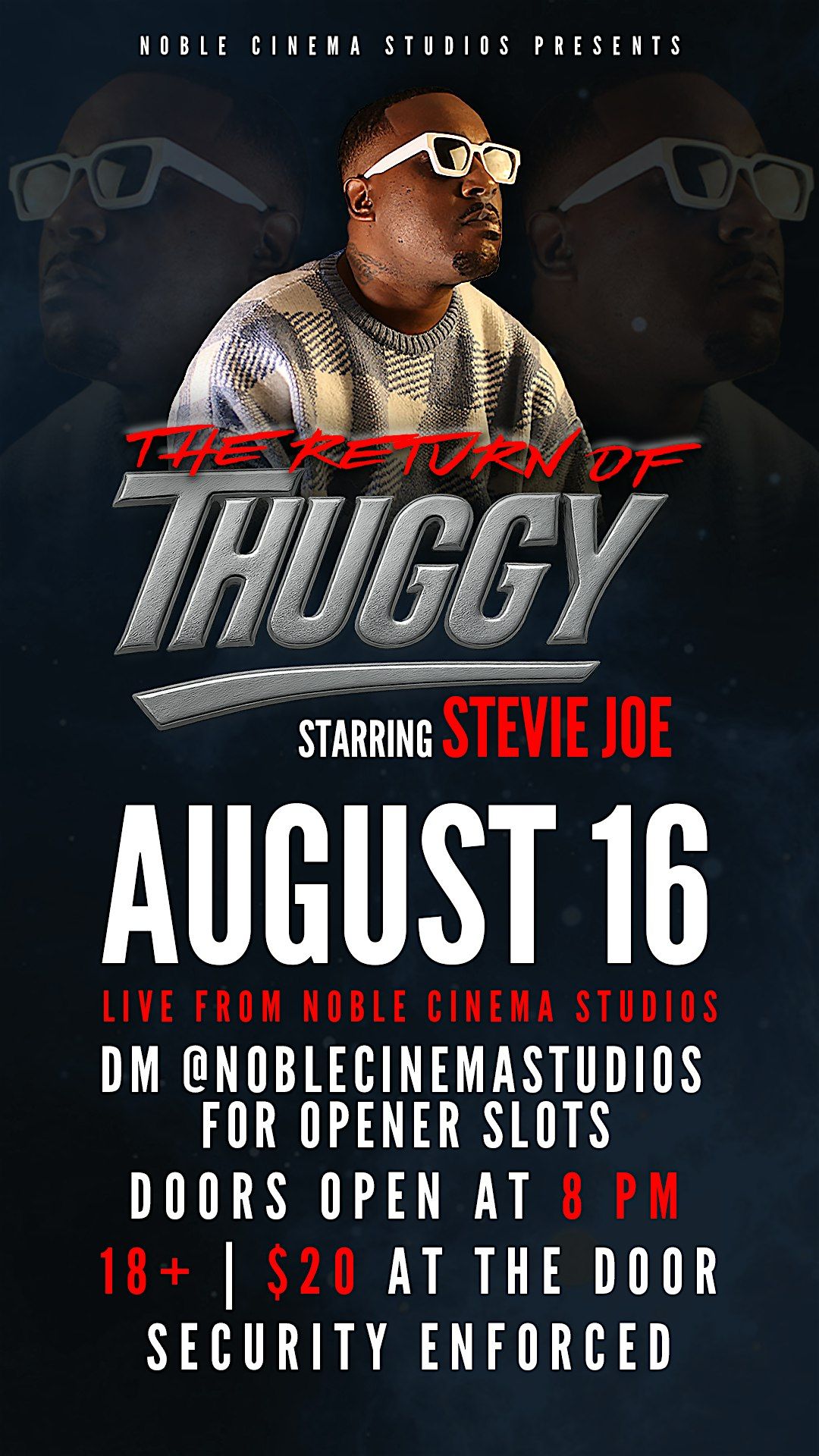 STEVIE JOE live from NOBLE CINEMA STUDIOS, 16 August | Event in Vallejo | AllEvents