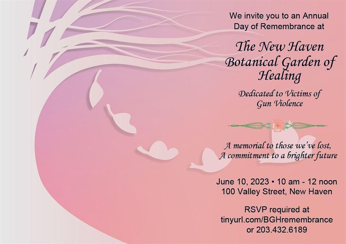 Annual Day of Remembrance at the New Haven Botanical Garden of Healing, 14 June | Event in New Haven | AllEvents