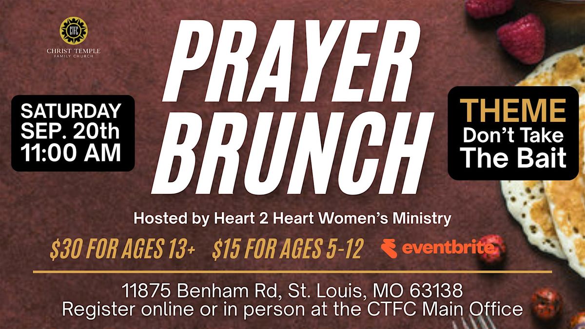 Don't Take the Bait Prayer Brunch, 20 September | Event in St. Louis | AllEvents